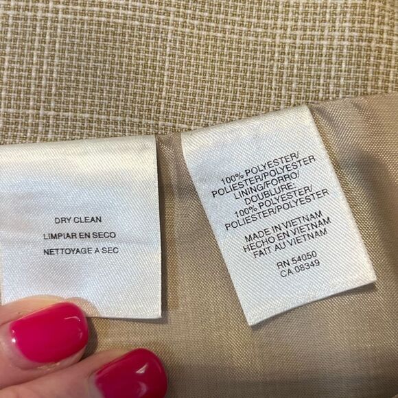 ANNE KLEIN Plaid Skirt Lined Tan Women’s Size 6 - Picture 7 of 7